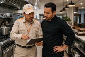 Instalación de gas para restaurante